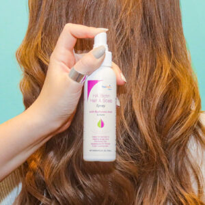 hyalogic, hyaluronic acid, hair and scalp spray, dandruff, hair growth